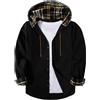 SwissWell Flanella Camicia Uomo Manica Lunga Giacca a Quadri Camicia da Boscaiolo Cotone Casual Button Down Jacket Petto vestibilità Regular Fit (1478-Giallo&Marine 2XL)
