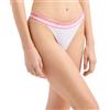 Emporio Armani Stretch Cotton Logoband 2-Pack T-Thong, Mutandine perizoma Donna, Bianco (White), M