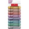 FABER-CASTELL Evidenziatore Textliner 46 - punta a scalpello - colori assortiti metallic - Faber-Castell - astuccio 8 colori (unità vendita 1 pz.)