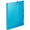 FAVORIT Cartella 3 lembi con elastico angolare Lumina - 24 x 32cm - dorso 2,5 cm - PP - blu - Favorit (unità vendita 1 pz.)