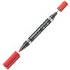 STAEDTLER Pennarello Lumocolor Permanent Duo 348 punta feltro - punta 0,6mm e 1,5mm - rosso - Staedtler (unità vendita 1 pz.)