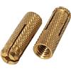 SKIR'CO (50 pezzi) Tasselli a scomparsa in ottone M5 x 20 mm, con manicotto per bulloni, tasselli a parete divisoria, tasselli per muratura, ancoraggio per calcestruzzo