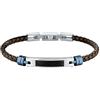 Morellato Bracciale Uomo in Acciaio,Pelle, collezione Moody - SQH60