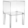 Kartell Small Ghost Buster, Comodino, Trasparente, 40x34xH57 cm