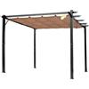 VivaGarden Gazebo Pergola Da Giardino 3x4M Telo Scorrevole Poliestere - 84C055BK