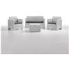 BICA Salotto da giardino effetto Rattan Salottino 4 pz Bianco Venezia 2 Bica