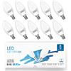Aigostar Lampadine LED E14 6W Equivalenti a 42W, C37 Lampadina a Candelabro, Luce Bianca Fredda 6500K, 510 Lumen, Confezione da 10