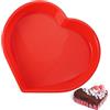 EXIN DECHEN 1 Pezzi Unico Stampo Silicone Cuore, Grandi Cottura Stampo Silicone Cuore 25 cm, Forno Stampo Cuore Silicone, Stampi Cuore Silicone Cotti Adatto per Preparazione di Torte, Budini e Altri Dolci