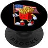 FrenchFries4thJuly2024 Funny French Fries 4 luglio American USA Flag Boys Girls PopSockets PopGrip Intercambiabile