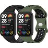 BDIG 2 Pezzi Cinturino Compatibile con Xiaomi Redmi Watch 6/5/4 & Xiaomi Mi Band 10 Pro/9 Pro/8 Pro, Cinturino Sportivi in Silicone Morbido Bicolor
