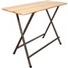 METRO Professional Tavolo alto da bar, legno/metallo, pieghevole, marrone, 1 unità