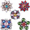 GORGECRAFT 5 Stili Strass Perline Applique Ricamo 3D Fiore Vetro Perline Cristallo Decorativo Toppe da Cucire Floreali Accessori per Vestiti Borse Pantaloni Scarpe Scollatura Riparazione Cucito