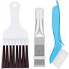 KEUGT Spazzola per Condizionatore d'Aria,3 pz Pulizia Filtri Condizionatore, Pettine per Alette per Aria Condizionata,Spazzola per Pulizia del Condizionatore,Spazzola Per Radiatori per Pulizia Riparazione