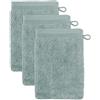 Möve Superwuschel - Set da 3 guanti da bagno, 15 x 20 cm, 100% cotone, colore verde tè