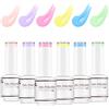 Nicedeco Kit Smalto Semipermanente Unghie Macarons Unghie Smalti Gel per Unghie Lampada UV LED Soak Off Nail Polish Normal Set 2, 6x8ML