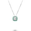ALFIERI & ST. JOHN Collana in oro con diamanti ct 0.08 e smeraldi