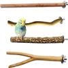 Helweet Posatoi per Uccelli, Posatoi per Pappagalli, Posatoi in Legno, 4 Pezzi Legno Natural per Parrot, Legno di Pappagallo, Adatto per Fringuelli, Canarini, Pappagalli, Calopsitte, Parrocchetti