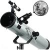 ZURBAQD Telescopio astronomico per principianti, telescopio monoculare con zoom ad ampia apertura 700X76mm, esterno con treppiede portatile Warm as ever