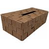 vet italy Vetrineinrete® Porta fazzoletti veline in tessuto scatola per salviettine di carta tovaglioli in nylon 148185 (Marrone Chiaro) H28