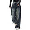 Gienslru Jeans Donna Baggy y2k, Donna Larghi Jeans Vita Alta Jeans Donna Larghi Gamba Larga Hip Hop Jogger Oversize Hippie Harajuku Y2K Aesthetic Streetwear Baggy Denim Harajuku Gothic Pantaloni Cargo