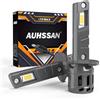 AUHSSAN H1 LED Lampadine, 80W 16000LM Fari LED H1 Super Luminosi 6500K Bianco Anabbaglianti o Abbaglianti Luminosi, 500% Più Luminoso Wireless Plug and Play Mini Lampadine Auto Sostituzione, 2Pezzi