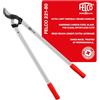 FELCO 221-80 Tagliasiepi Bypass, Capacità di Taglio 45mm, Lama in Acciaio Temprato, Controlama Uncinata, Manici in Alluminio a Trave I, Ammortizzatori, 800mm, Made in Switzerland