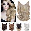 SEGO Extension con Filo Invisibile Capelli Lisci Mossi 50cm # Biondo Sabbia mix Biondo Chiarissimo - Posticci per Donna senza Clip Natural Hair di Nuova Tecnologia Fascia Unica 90g