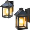 Moman Faretto LED da Esterno Solare, Lampade da Esterno Parete Vintage con Sensore di Movimento 2200mAh 3 Modalità Impermeabile IP65 2 Pizze per Giardino Patio Garage, Luce-Solare-LED-Esterno-Lampada