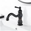 Coleniny Miscelatore Lavabo Bagno Nero Antico, Vintage Girevole a 360°, Monocomando in Ottone, Calda e Fredda (Antico Nero)