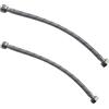 AERZETIX - Set di 2 tubi di alimentazione 400mm 1/2'' maschio/femmina - tubo flessibile di collegamento - raccordi flessibili per rubinetto/miscelatore/bagno/cucina - C51073
