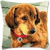 VERVACO Kit Cuscino Punto Croce Bassotto Set Ricamo Principianti Cuscini Gobelin Decorativi ca. 40 x 40 cm Accessori per Lavoretti Creativi DIY Casa Decor Hobby Adulti Cross Stitch