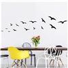 Ambiance Sticker Ambiance-Live Adesivo da Parete Gabbiani 2 - 30x55 cm,Nero