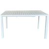 Amicasa Tavolo da Giardino Rettangolare Allungabile in Alluminio 140-180x80x75h cm colore Bianco - LY AT 306BIA