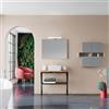 Leroy Merlin Mobile da bagno sotto lavabo Kros nero opaco L 80 x H 60 x P 48 cm, lavabo non incluso