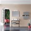 Leroy Merlin Mobile da bagno sotto lavabo Kros nero opaco L 80 x H 60 x P 48 cm, lavabo non incluso
