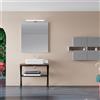 Leroy Merlin Mobile da bagno sotto lavabo Kros nero opaco L 80 x H 60 x P 48 cm, lavabo non incluso
