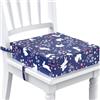 Mative Rialzo Sedia Bambini - Cuscino Rialzo Sedia per Bambini,Supporto più Forte Fondo Antiscivolo Doppia Cinghia Sicura Cuscino (Blu Scuro)