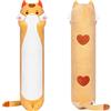 Mewaii Peluche Gatto Arancia Cuscino Lungo per Bambina 70CM Cuscino di Peluche che Respira Giganti Kawaii Pupazzo Stitch Abbraccio Morbido Giocattolo Natale Regalo per Ragazza