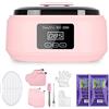 Boadw Bagno di paraffina per mani e piedi, Bagno di paraffina da 3400 ml Set da bagno di paraffina per pelli secche e ruvide, con cera di paraffina da 900g e accessori, Ottimo regalo per la spa - Rosa