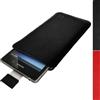 igadgitz U2680 Custodia Case Cover Pouch Pelle per Sony Xperia Z1 C6903 & Z2 D6502 D6503 - Nero