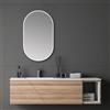Talos Specchio di design ovale bianco 45 x 75 cm adatto per ambienti umidi per il tuo bagno specchio da parete per il tuo armadio cornice in alluminio