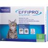 VIRBAC Srl Effipro Duo Spot-On Gatti da 1 kg a 6 kg 4 Pipette 50 mg - Antiparassitario contro pulci e zecche