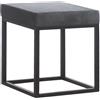 Sedute TP K03 pouf in velluto grigio e base nera 35x35 cm