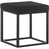 Sedute TP K03 pouf in velluto nero e base nera 35x35 cm