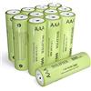 BOLIFIER Batteria solare AAA 1,2 V 600 mAh Nimh Tripe a batteria solare AAA ricaricabile per lampade solari esterne ed elettrodomestici universali (confezione da 12)