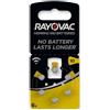 Rayovac 6 Batterie per apparecchi acustici 10 1,45V Zinco-Aria