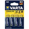 Varta Longlife 4 Batterie stilo AA 1,5V Alcaline