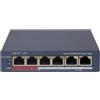 Hikvision Digital Technology DS-3E1106P-EI/M - 4x porte PoE 10-100Mbps - Switch di rete gestionabile - 2x RJ45 10-100Mbps - Watchdog - Hikvision