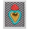 Henriette quadro cornice 22x18 cm con cuore oro cod.18500