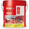 fischer polimero liquido a base di gomma acrilica con fibre per piastrelle e piastrelle, Facilmente applicabile, Resistente all'acqua e alle intemperie, Grigio, impermeabilizzante con fibre, 5 kg